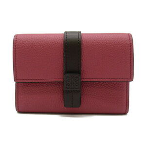 Loewe Partical Wallet Trifold Leather Pink